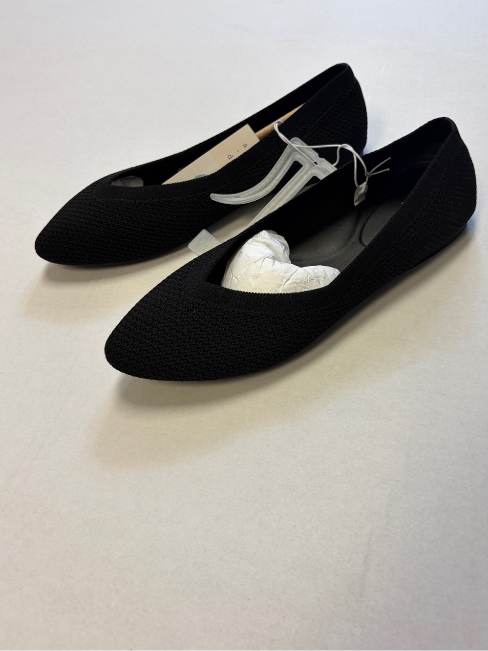 A New Day Women’s Black Knit Ballet Flats Size 8.5 Memory Foam New
